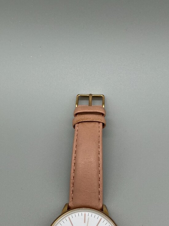 MVMT Boulevard 38mm Women Watch Rose Gold Tone Pink Leather Band New Battery main image 11